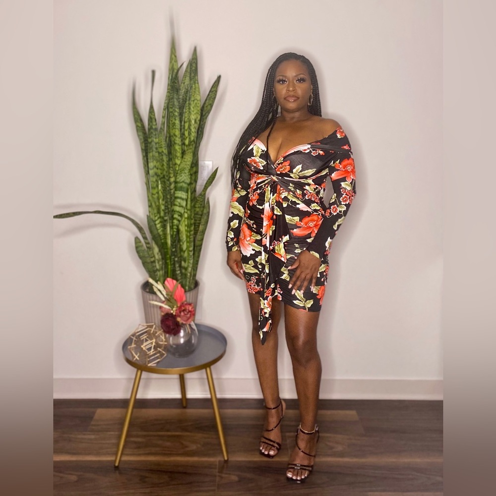 Women's Floral off the shoulder dress